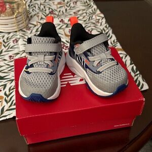 New Balance Kids' Gray and Navy Sneakers